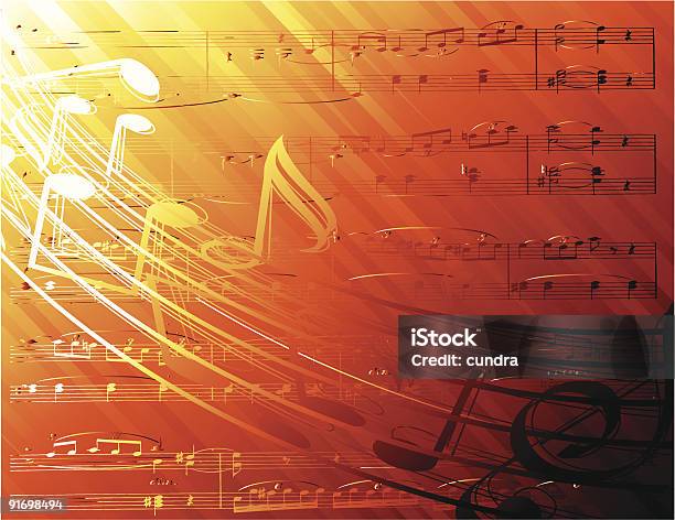 Musical Hintergrund Stock Vektor Art und mehr Bilder von Sonnenlicht - Sonnenlicht, Violinschlüssel, Bildhintergrund