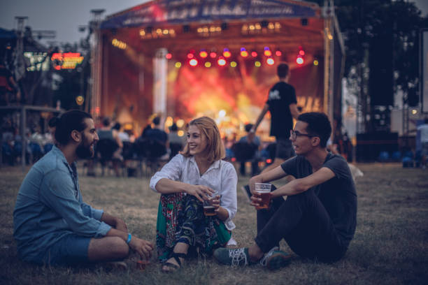 people enjoying on concert - costume stage costume sunlight carnival imagens e fotografias de stock