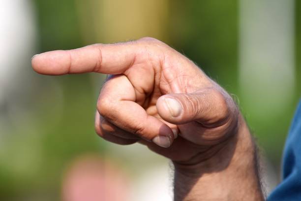 istock Adult Male Hand Pointing 916986216