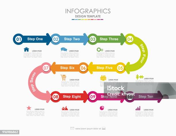 Infographic Template Vector Illustration Used For Workflow Layout Diagram Business Step Options Banner Web Design Stock Illustration - Download Image Now