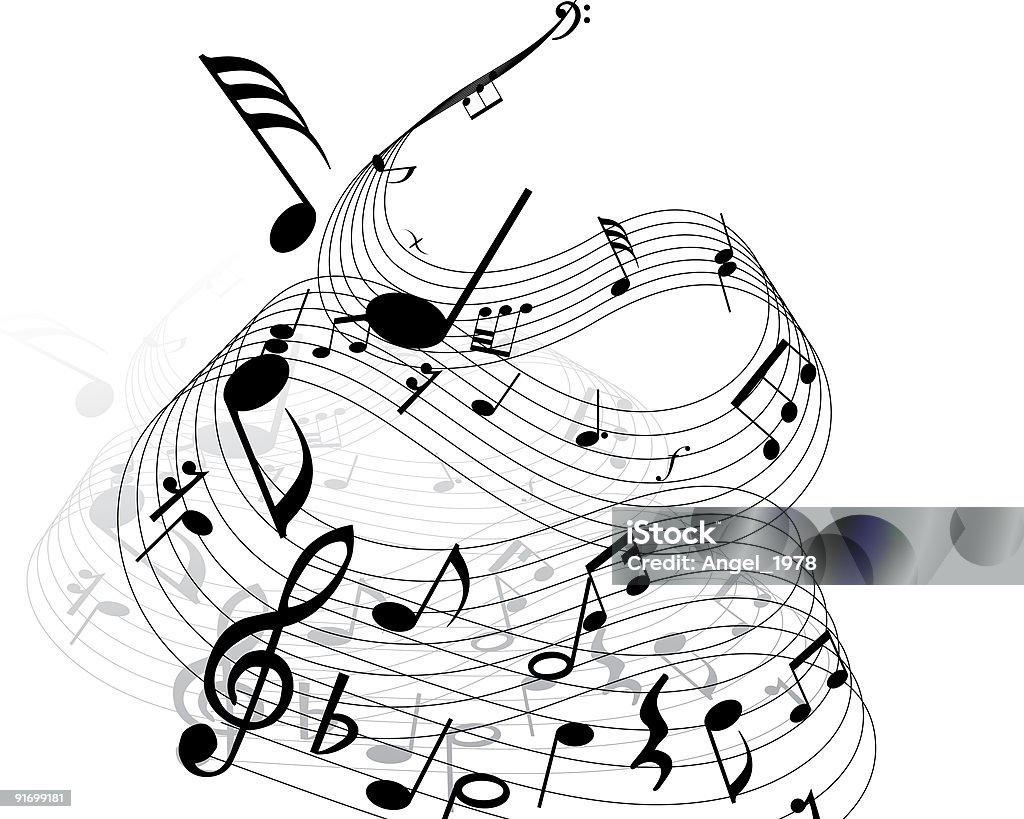 musical Hintergrund - Lizenzfrei Biegung Stock-Illustration