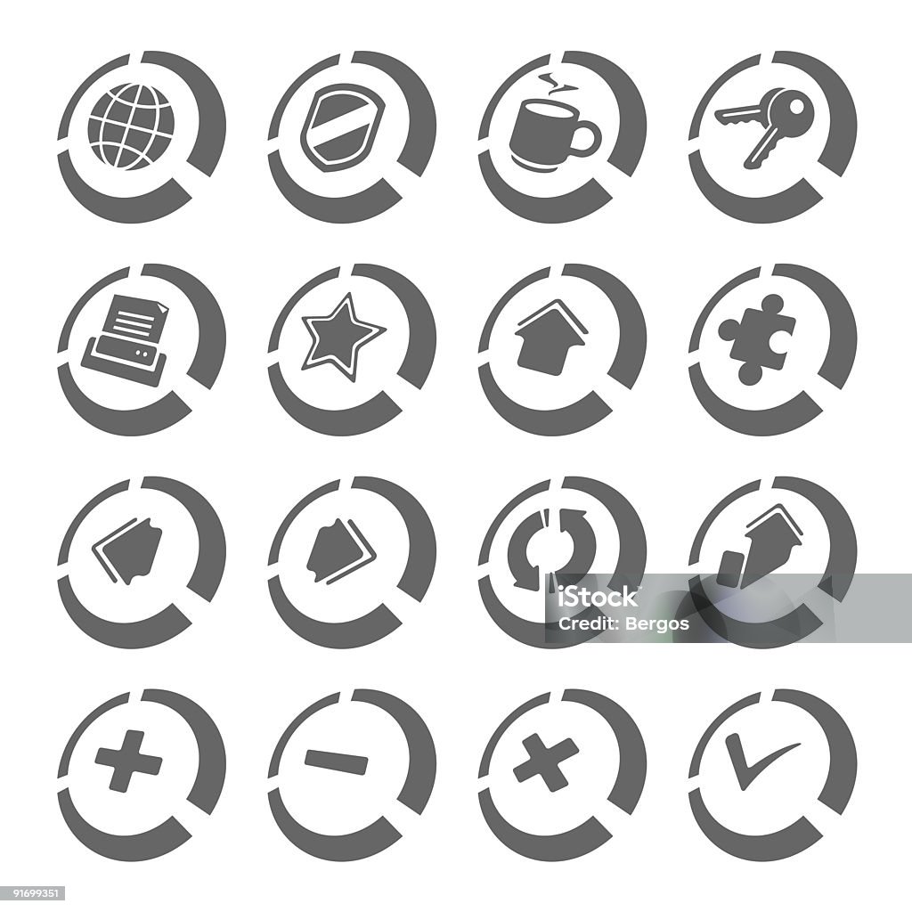 Navegador de Internet ícones/série de disco - Royalty-free Botão - Peça de Máquina Ilustração de stock