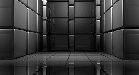 3D abstract box room