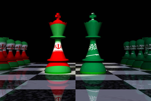 istock Iran and Saudi Arabia Chess Standoff 916998342