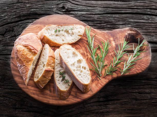 istock Slices of ciabatta with rosemary herb. 917004046