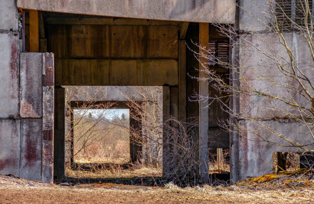 istock Abandoned industrial buildings.  Countryside. 917004536
