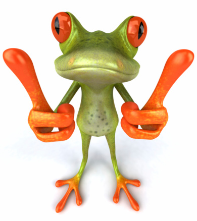 3D frog with a crown - great for topics like monarchy, king, power, respect, authority etc.
