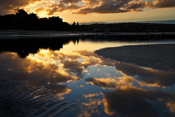 Dunsborough Beach at Sunset stock photo