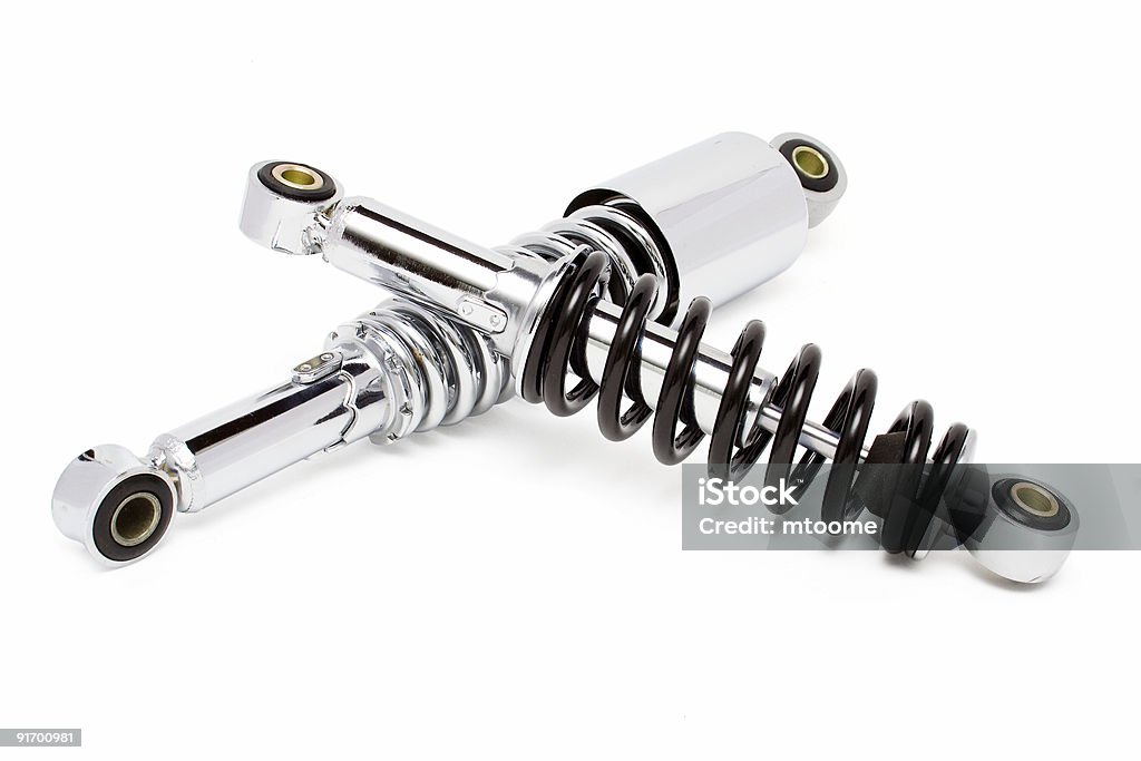 two shock-absorbers  Coiled Spring Stock Photo