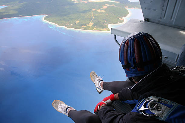 istock Parachuter before jump from the helicopter 91701194