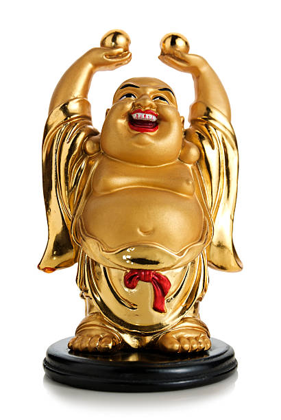 lachen buddha 2 - buddha laughing guru smiling stock-fotos und bilder