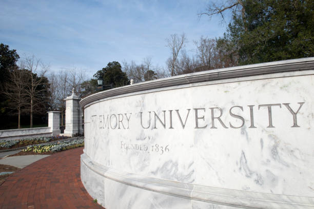 Gate of Emory University stock photo