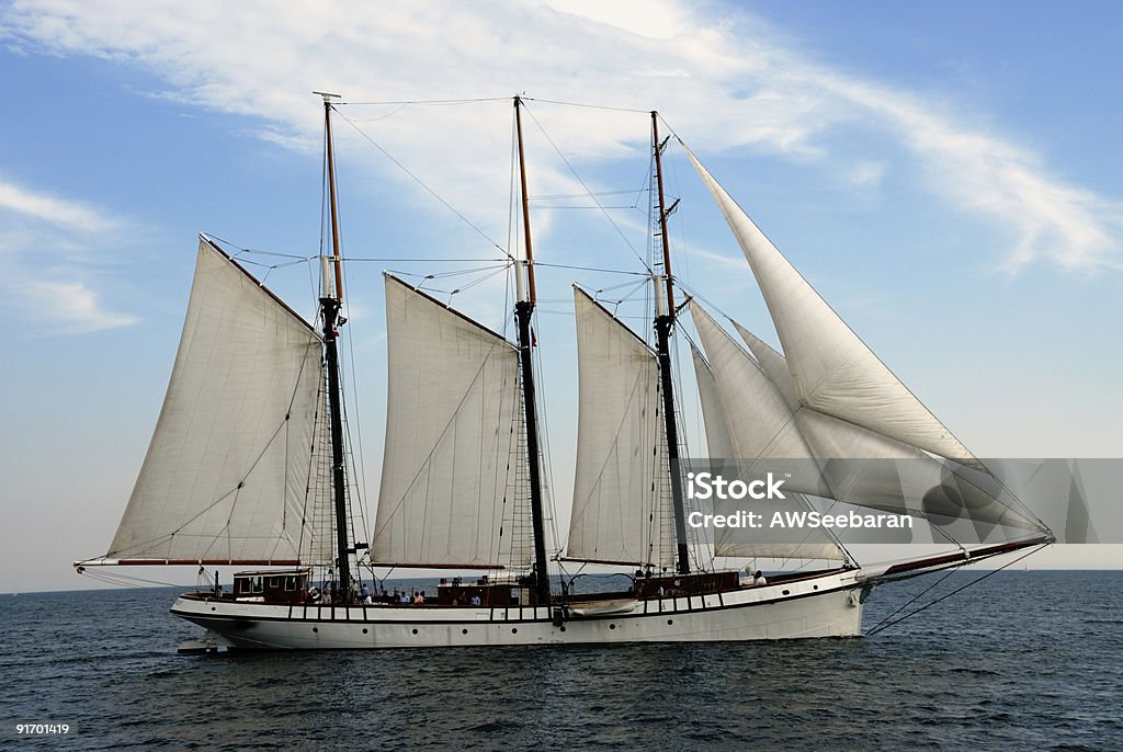 Tall Segeln Schiff - Lizenzfrei Seitenansicht Stock-Foto