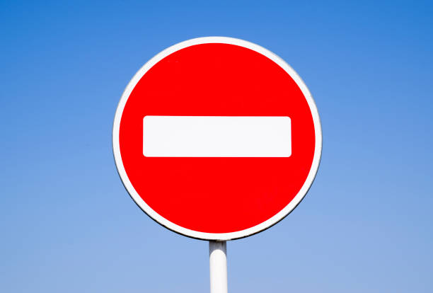 istock The road sign is prohibited. Prohibition sign 917014282