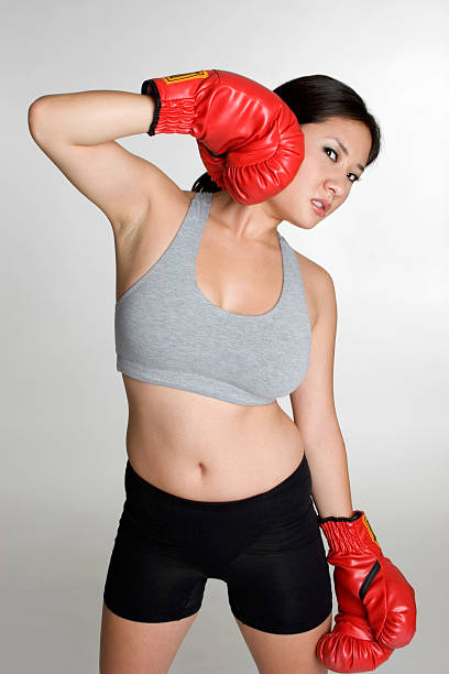 istock Asian boxing girl 91701522