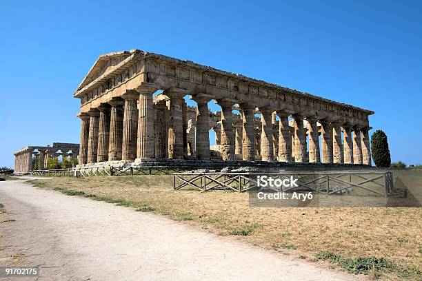 Tempio Di Poseidone Hdr - Fotografie stock e altre immagini di Tempio - Tempio, Nettuno - Dio romano, Paestum