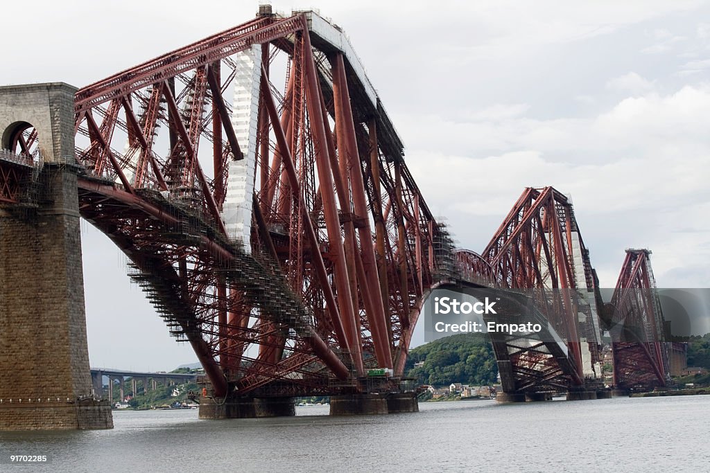 Via Rail ponte con ponteggi per la manutenzione. - Foto stock royalty-free di Acciaio