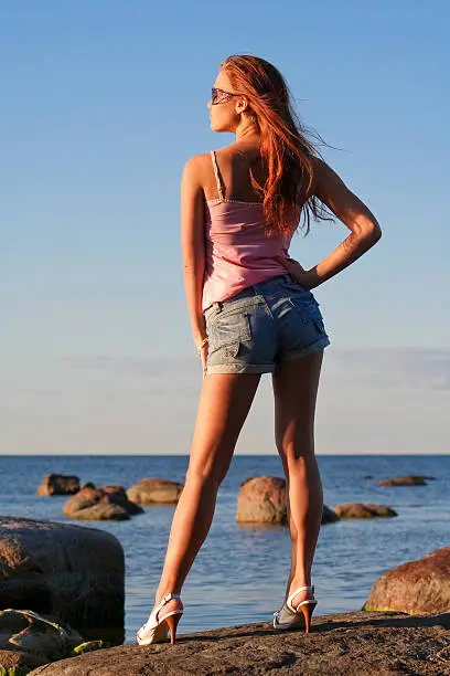 Photo of Young girl from back