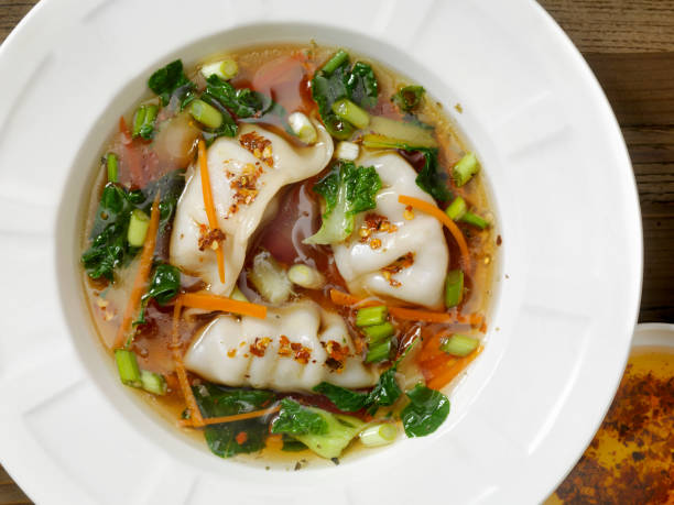 istock Asian Style Pork Dumpling Soup 917025040