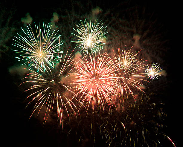 istock colorful fireworks in night sky 91702599