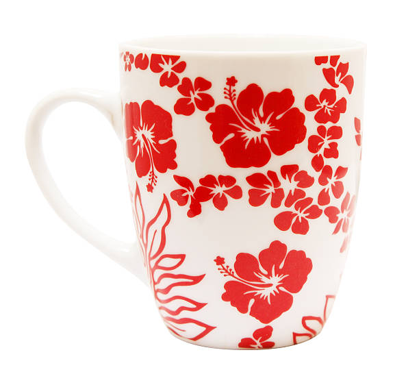 Hibiscus Covered Mug stock photo