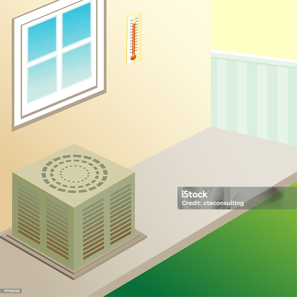 Жилых Кондиционер воздух�а - Стоковые иллюстрации Без людей роялти-фри