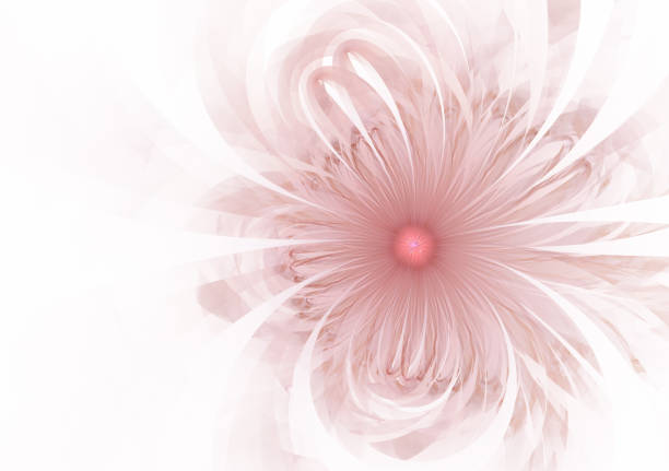 Gentle and soft fractal flowers computer generated image for logo, design concepts, web, prints, posters. Flower background