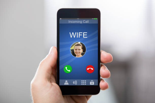 istock Person Receiving Wife's Incoming Call 917037456