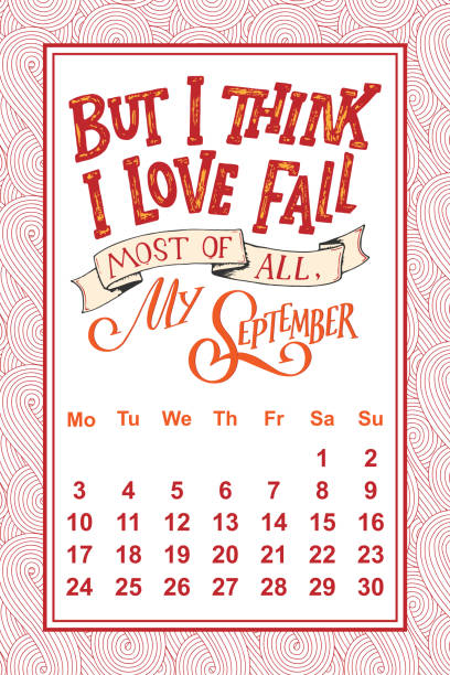 istock Vector calendar for month 2 0 1 8. Hand drawn lettering quote for calendar design 917039538