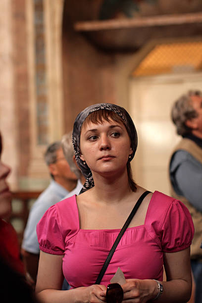 istock Girl in church 91704018