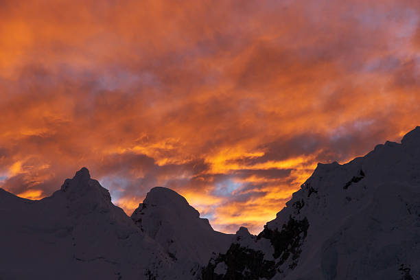 Orange clouds stock photo