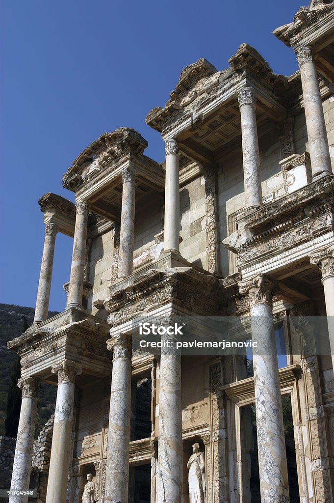 Alte Grad Celsius Bibliothek in Efes - Lizenzfrei Alt Stock-Foto