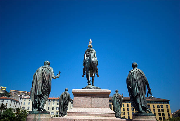 napoleon i jego czterech braci - corsica statue napoleon bonaparte ajaccio zdjęcia i obrazy z banku zdjęć