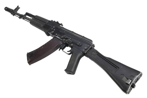 istock modern kalashnikov AK 74M assault rifle on white 917053326