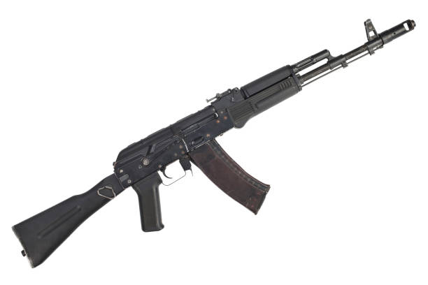istock modern kalashnikov AK 74M assault rifle on white 917053340