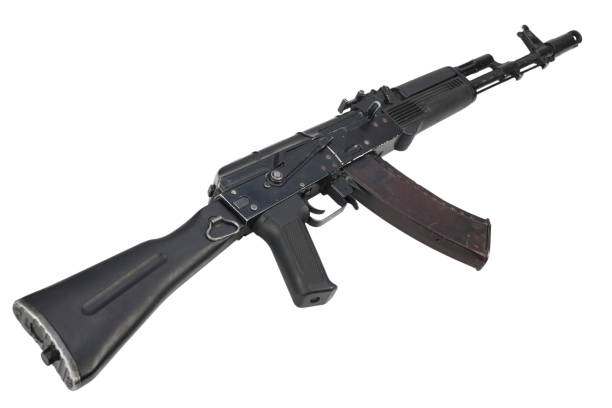 istock modern kalashnikov AK 74M assault rifle on white 917053362