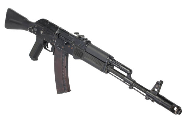 istock modern kalashnikov AK 74M assault rifle on white 917053384