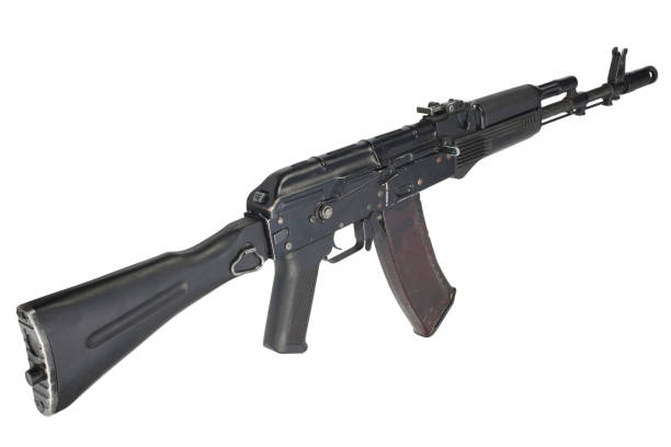 istock modern kalashnikov AK 74M assault rifle on white 917053398