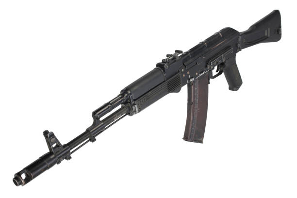 istock modern kalashnikov AK 74M assault rifle on white 917053410