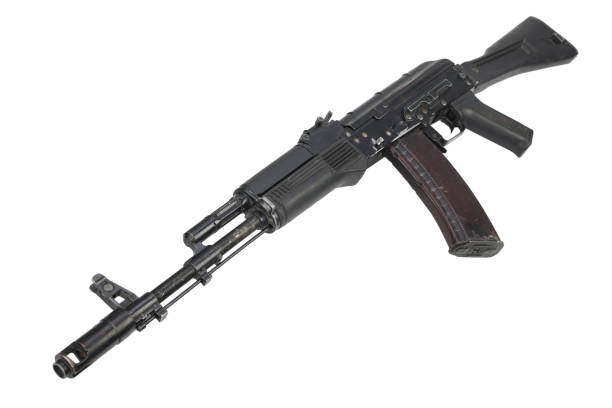 istock modern kalashnikov AK 74M assault rifle on white 917053422