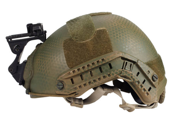 istock us army  helmet with night vision mount isolated on whhite 917053576
