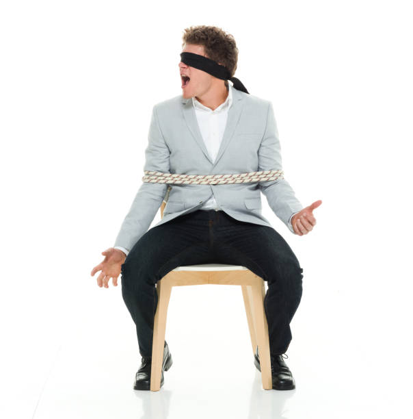 istock Smart casual dressed man tied up 917056374