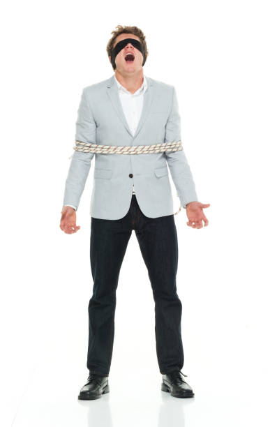 istock Smart casual dressed man tied up 917056376