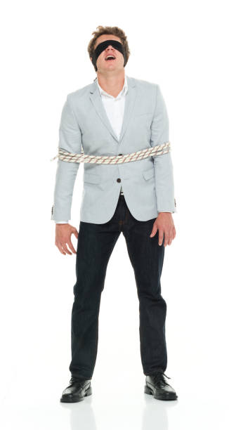 istock Smart casual dressed man tied up 917056384