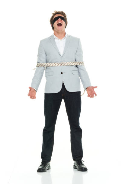 istock Smart casual dressed man tied up 917056388