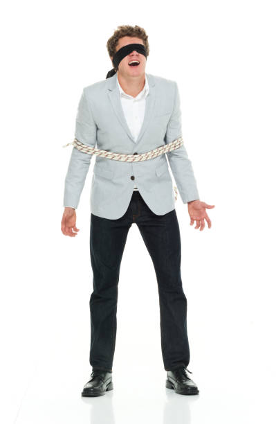 istock Smart casual dressed man tied up 917056444