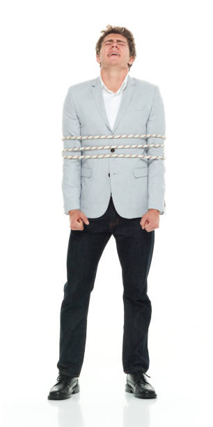 istock Smart casual dressed man tied up 917056584