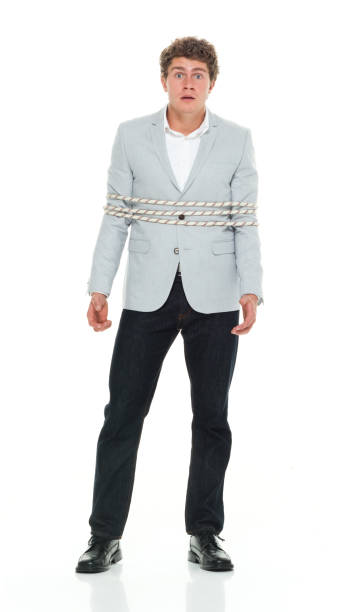 istock Smart casual dressed man tied up 917056592