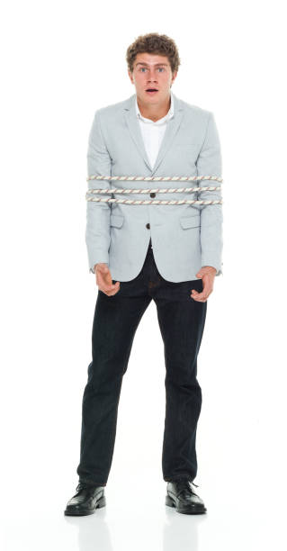 istock Smart casual dressed man tied up 917056594