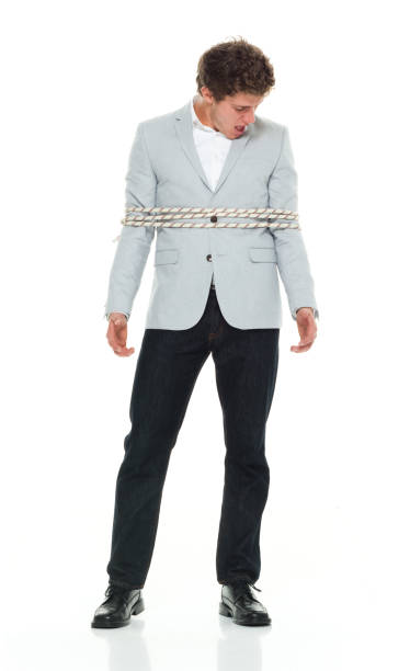 istock Smart casual dressed man tied up 917056612